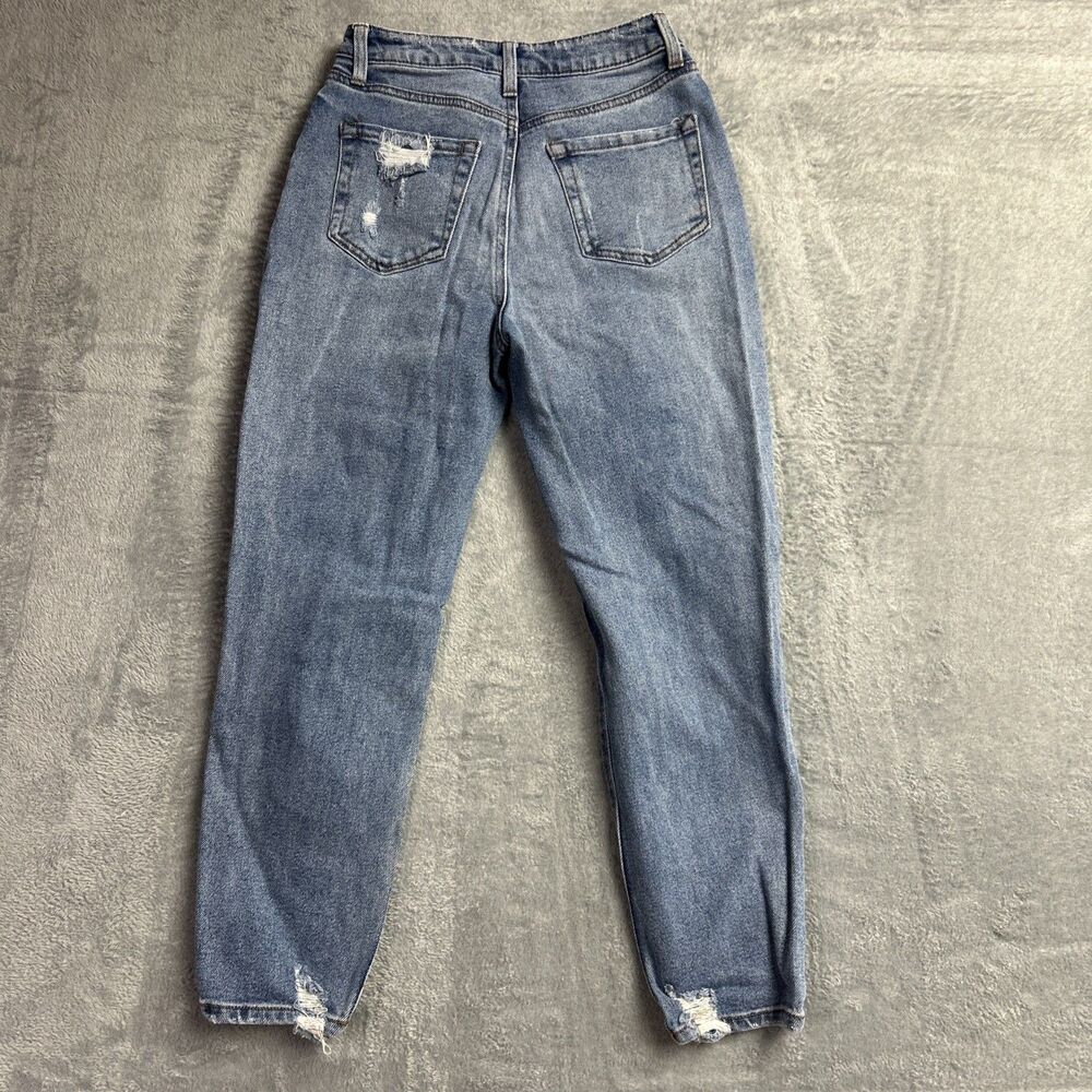 Tinseltown Womens Jeans Sz. 1 Distressed Straight Leg Medium Wash - Picture 14 of 16